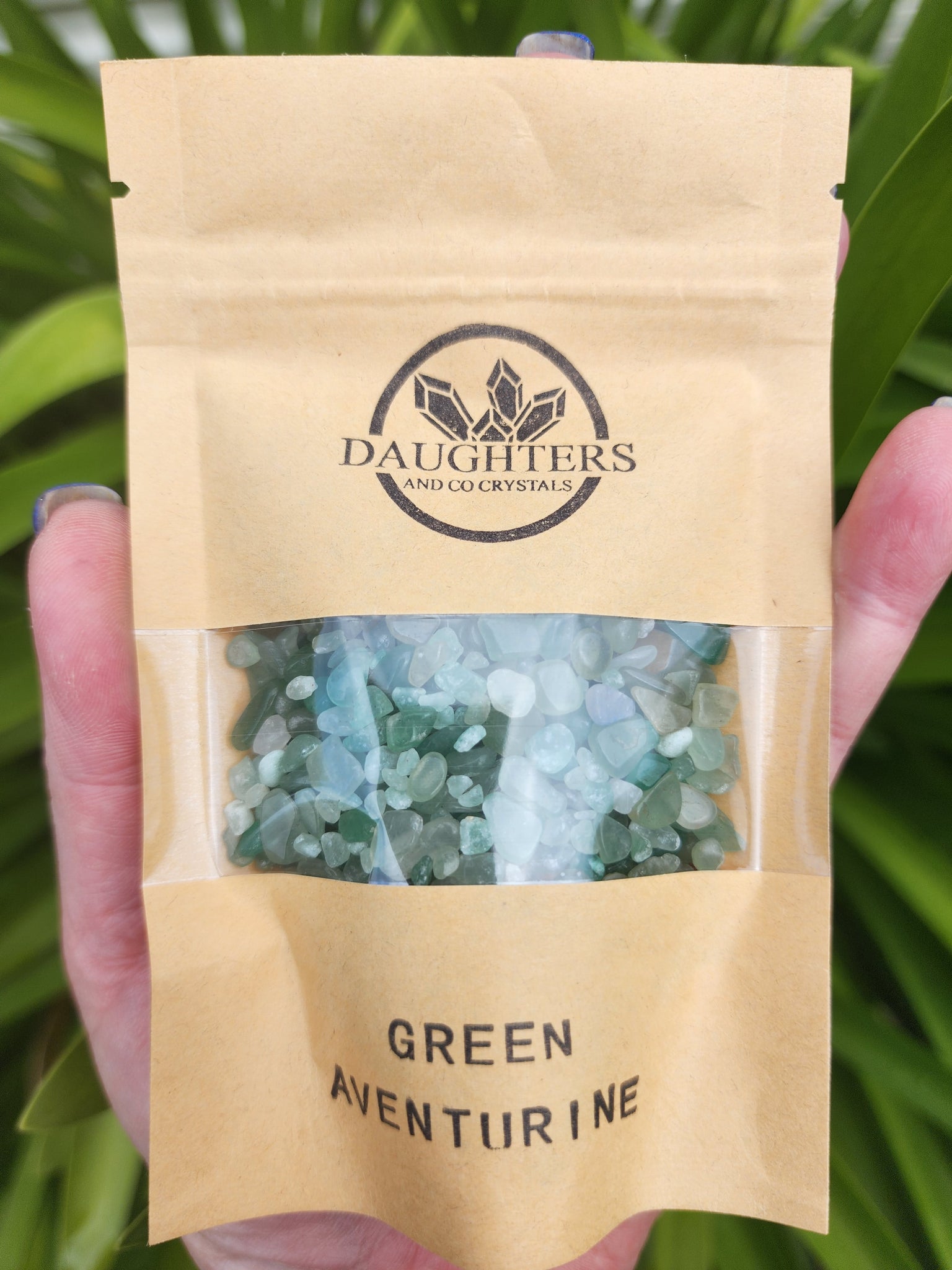 Green Aventurine Crystal Chip 100 gms Bag