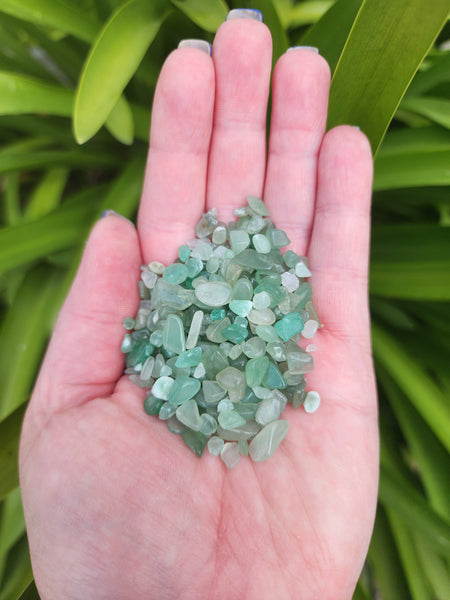 Green Aventurine Crystal Chip 100 gms Bag