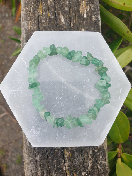 Green Aventurine Crystal Chip Bracelet 