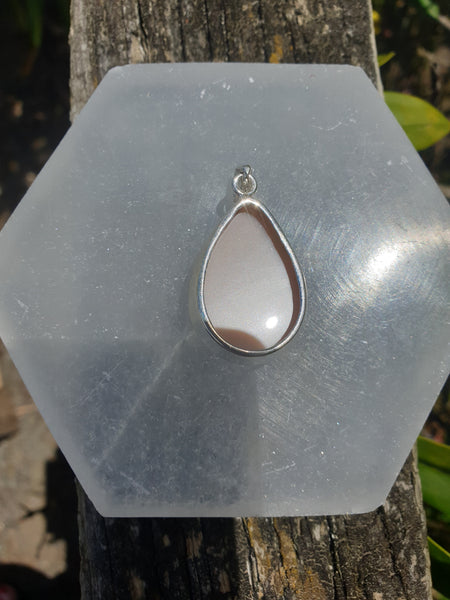 Peach Moonstone | Sterling Silver Pendant F