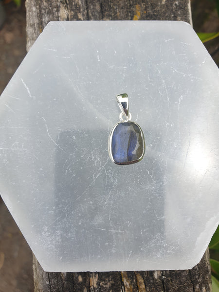Labradorite | Rose Cut Sterling Silver Pendant A