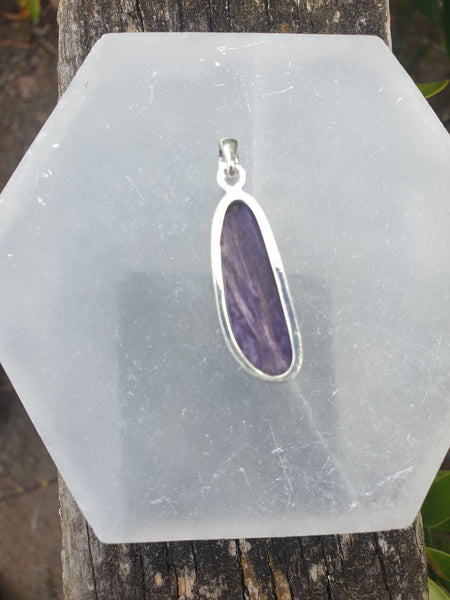 Charoite | Polished Sterling Silver Pendant A