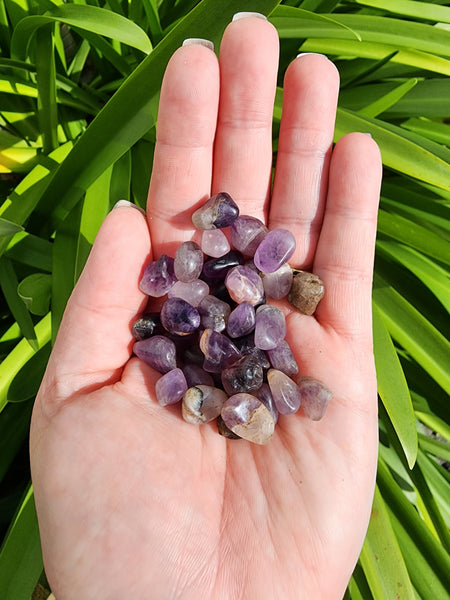 Chevron Amethyst Crystal Chip 100gms Bag