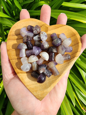 Chevron Amethyst Mini Mushroom