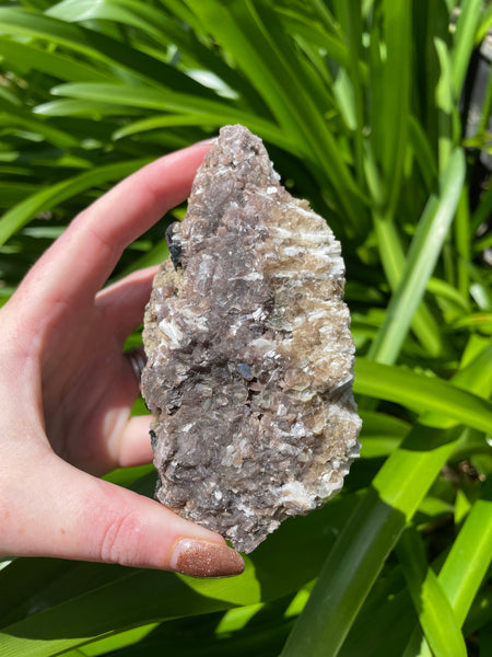 Lepidolite, Mica & Green Tourmaline Rough Piece