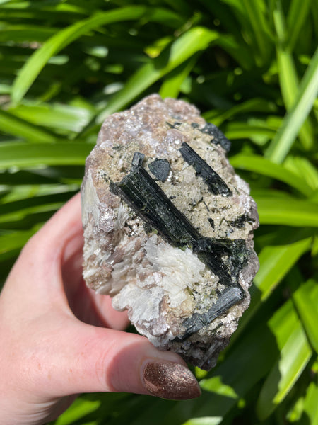 Lepidolite, Mica & Green Tourmaline Rough Piece