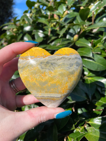 Bumble Bee Jasper Heart Large