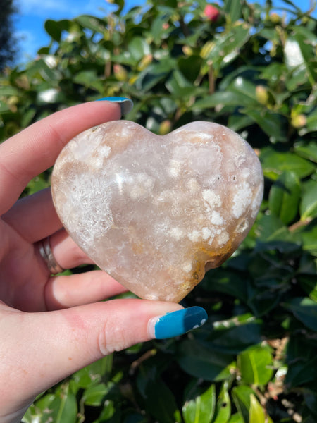 Flower Agate Heart D