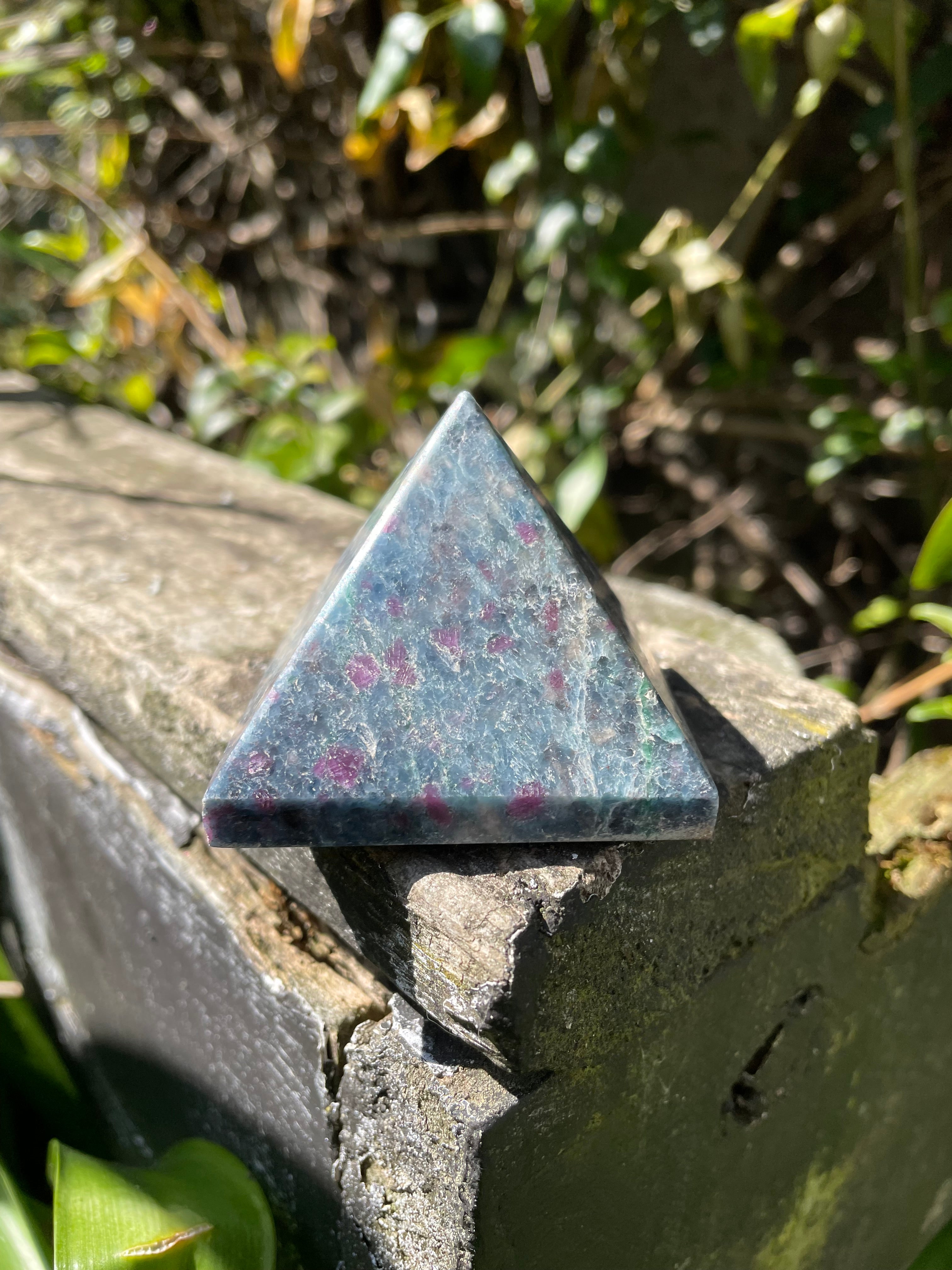 Ruby Service Pyramid Ruby & Kyanite Pyramid A – Daughters And Co Crystals