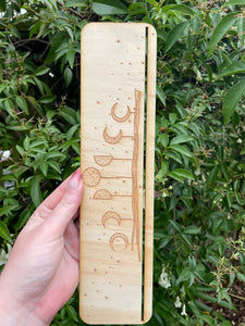 Wooden x3 Card Holder | Moon Phase
