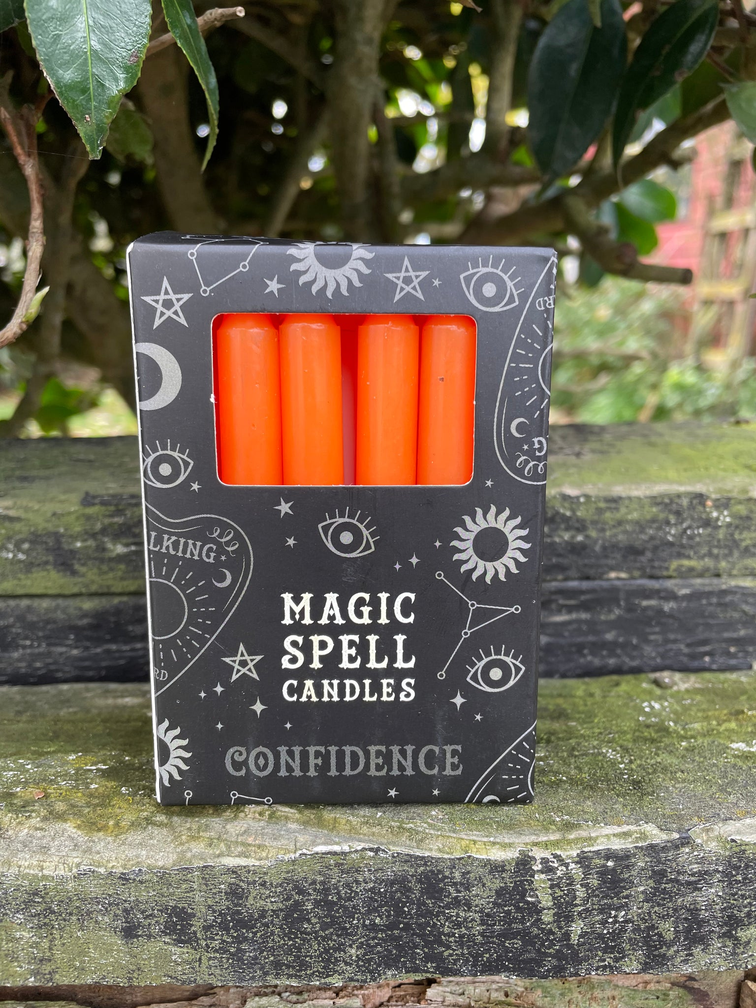 Orange CONFIDENCE Magic Spell Candles x12