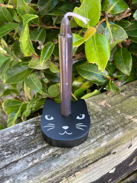 Black Cat Spell Candle Holder
