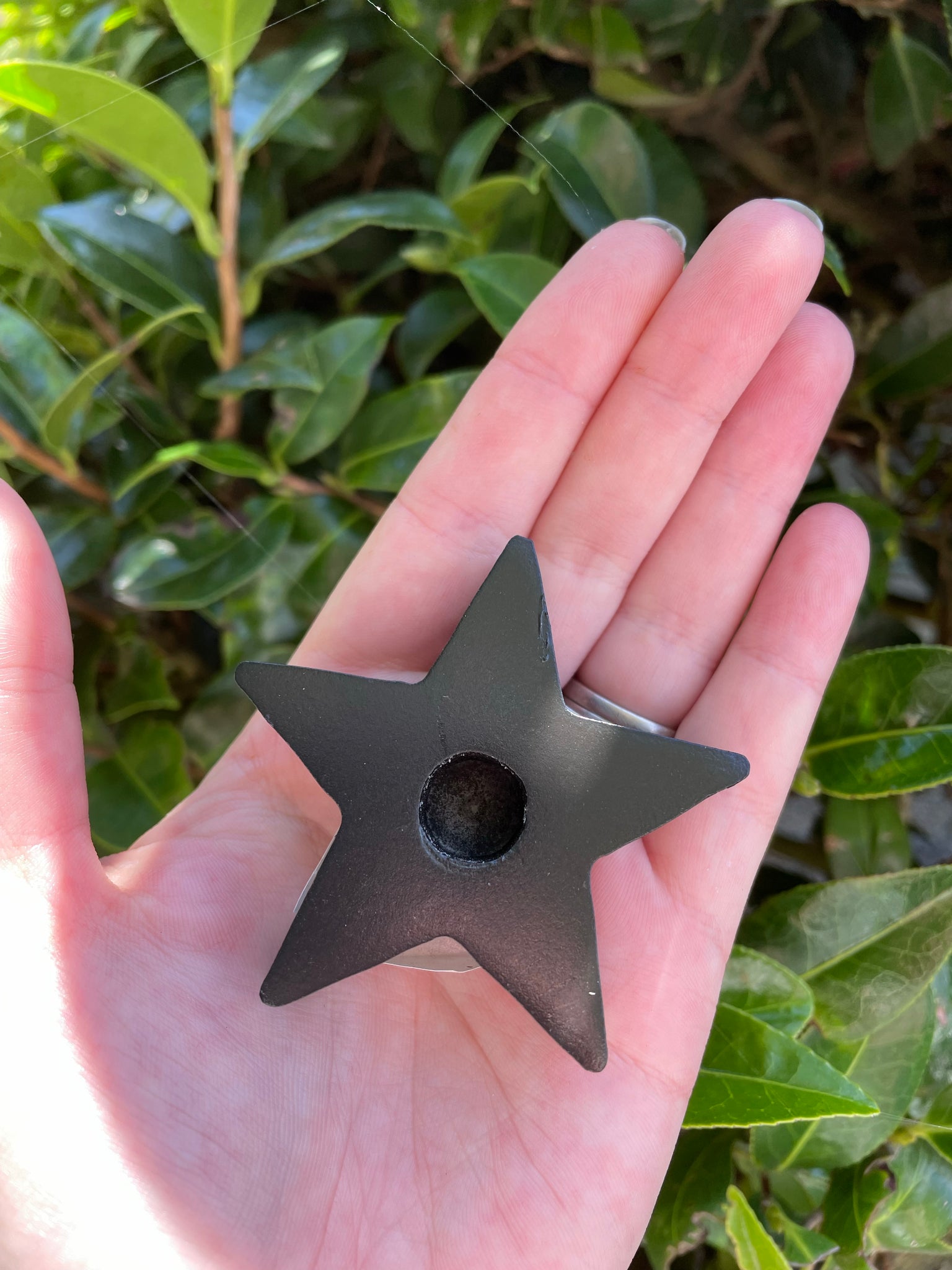 Black Star Spell Candle Holder