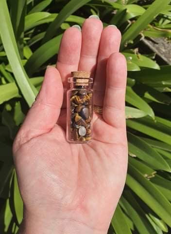 Tigers Eye Chip Bottle