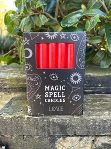 Red LOVE Magic Spell Candles x12