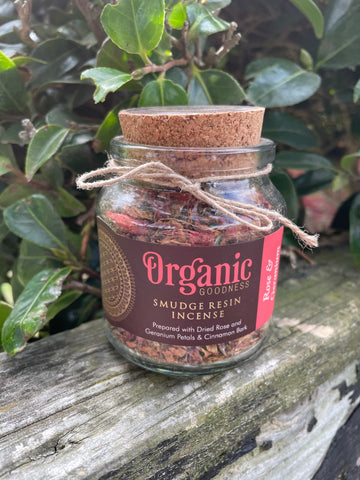 Organic Rose & Geranium Smudge Resin