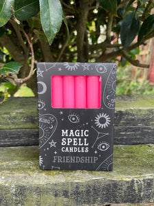 Pink FRIENDSHIP Magic Spell Candles x12