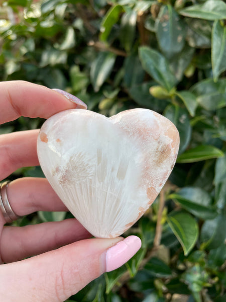 Pink Scolecite Heart